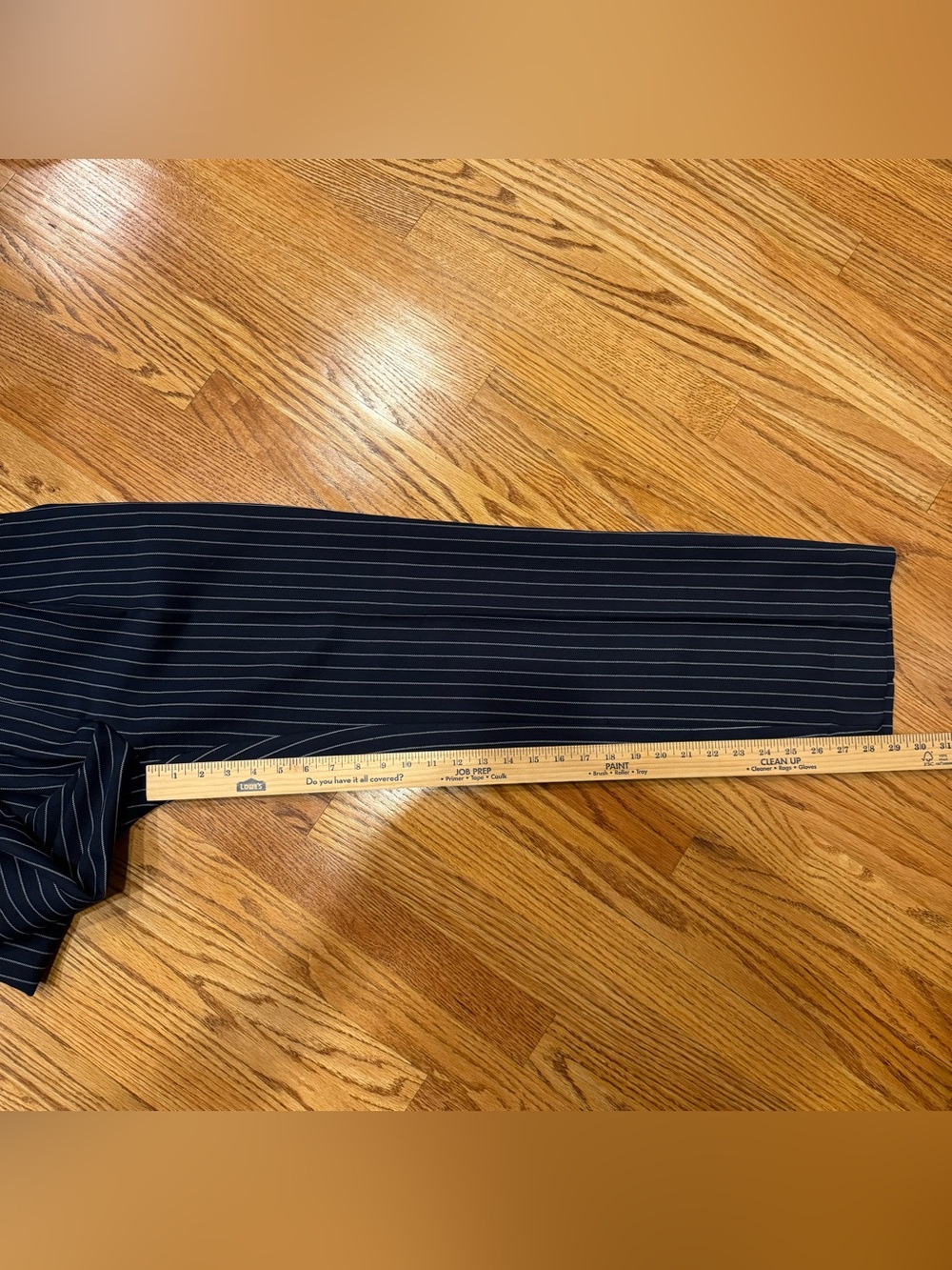 NEW Abercrombie & Fitch Sloan Tailored Wide Leg Blue indigo striped Pants 28 - Picture 14 of 14